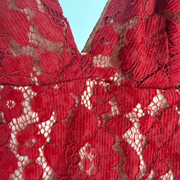 Free People Red Lace Dress - Picture 4 of 4